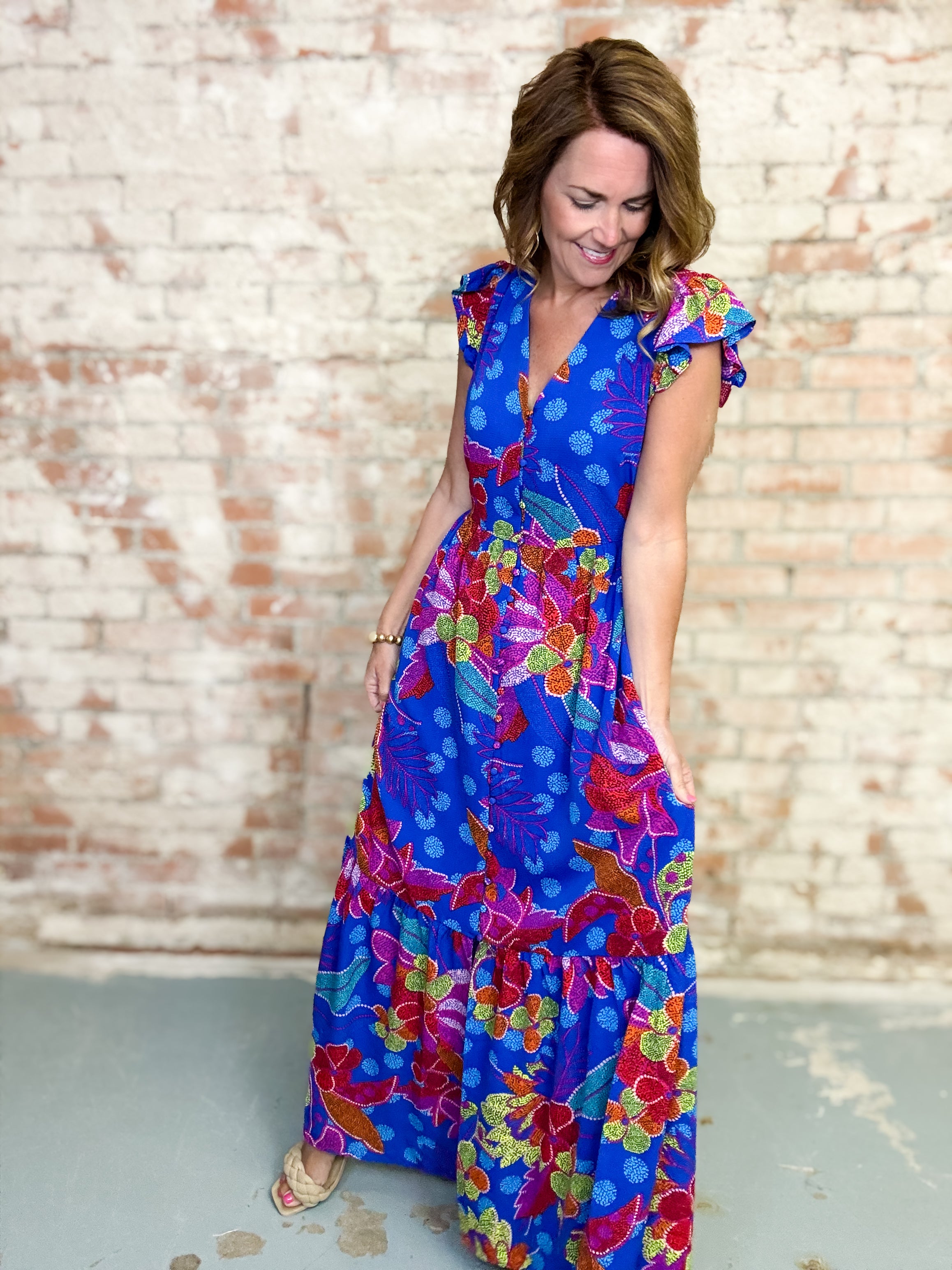 Evianna Tropical Maxi Dress