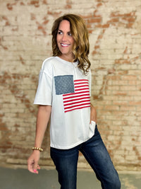 Darlene American Flag Top