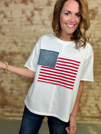 Darlene American Flag Top