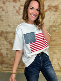Darlene American Flag Top