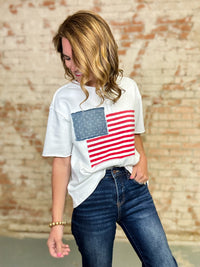 Darlene American Flag Top
