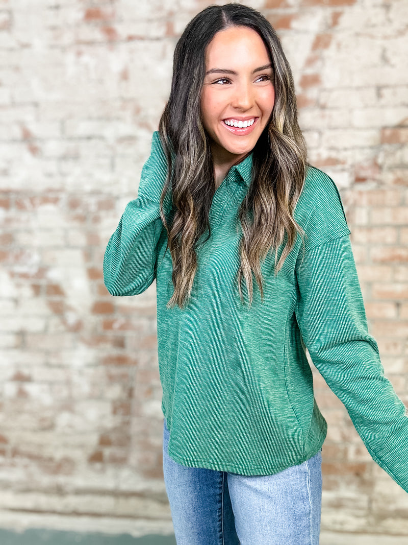 Maris Ribbed Long Sleeve Top