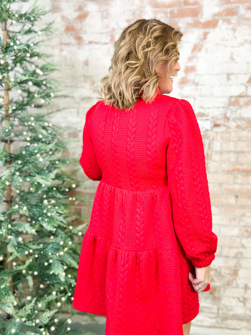 Sidney Textured Tiered Dress