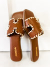 Finity Brown Stitched Sandal