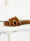 Finity Brown Stitched Sandal