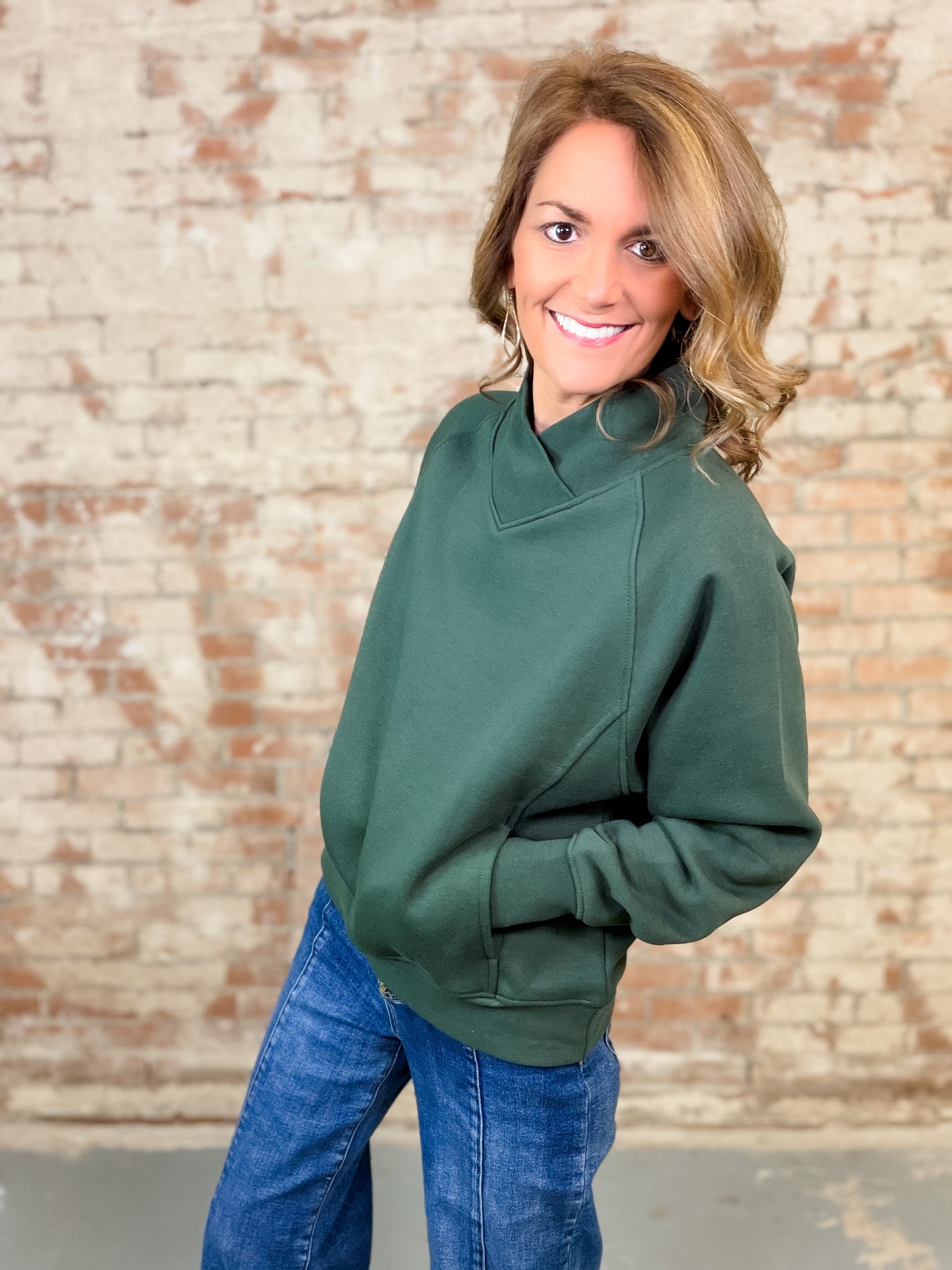 Hearth Fleece Mock Neck Sweater