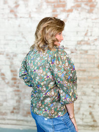 Rayna Embroidered Floral Print Top