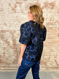 Midnight Velvet Jaquard Top