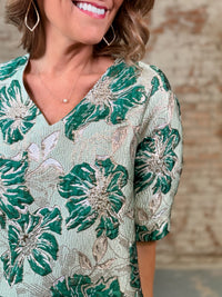 Party Metallic Jacquard Top