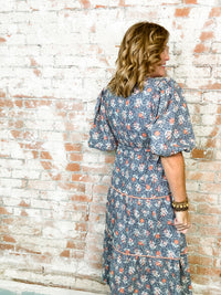 Bynum Floral Print Tiered Dress