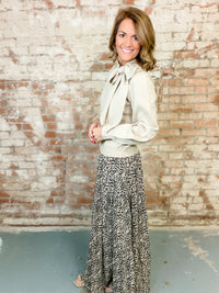 Windel Leopard Tiered Skirt
