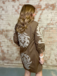 Mabeline Applique Shift Dress