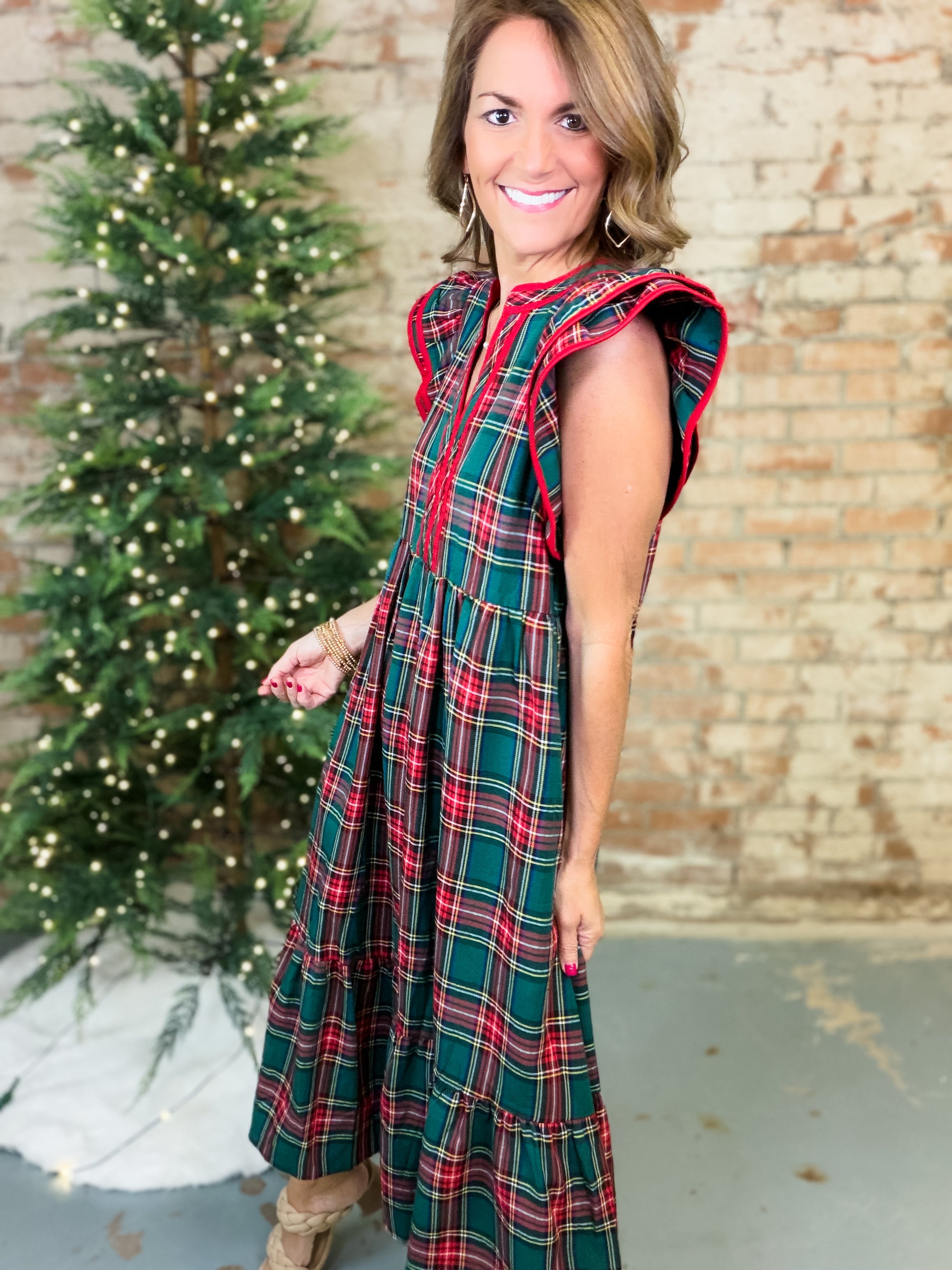 Kringle Plaid Dress
