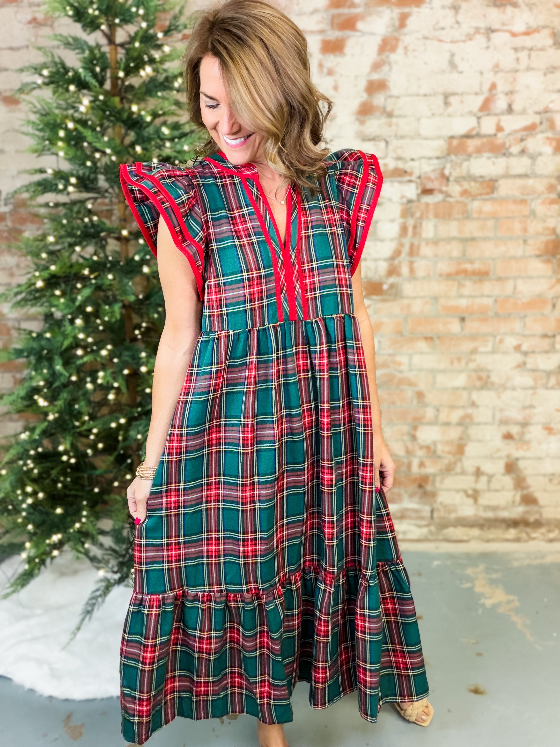 Kringle Plaid Dress
