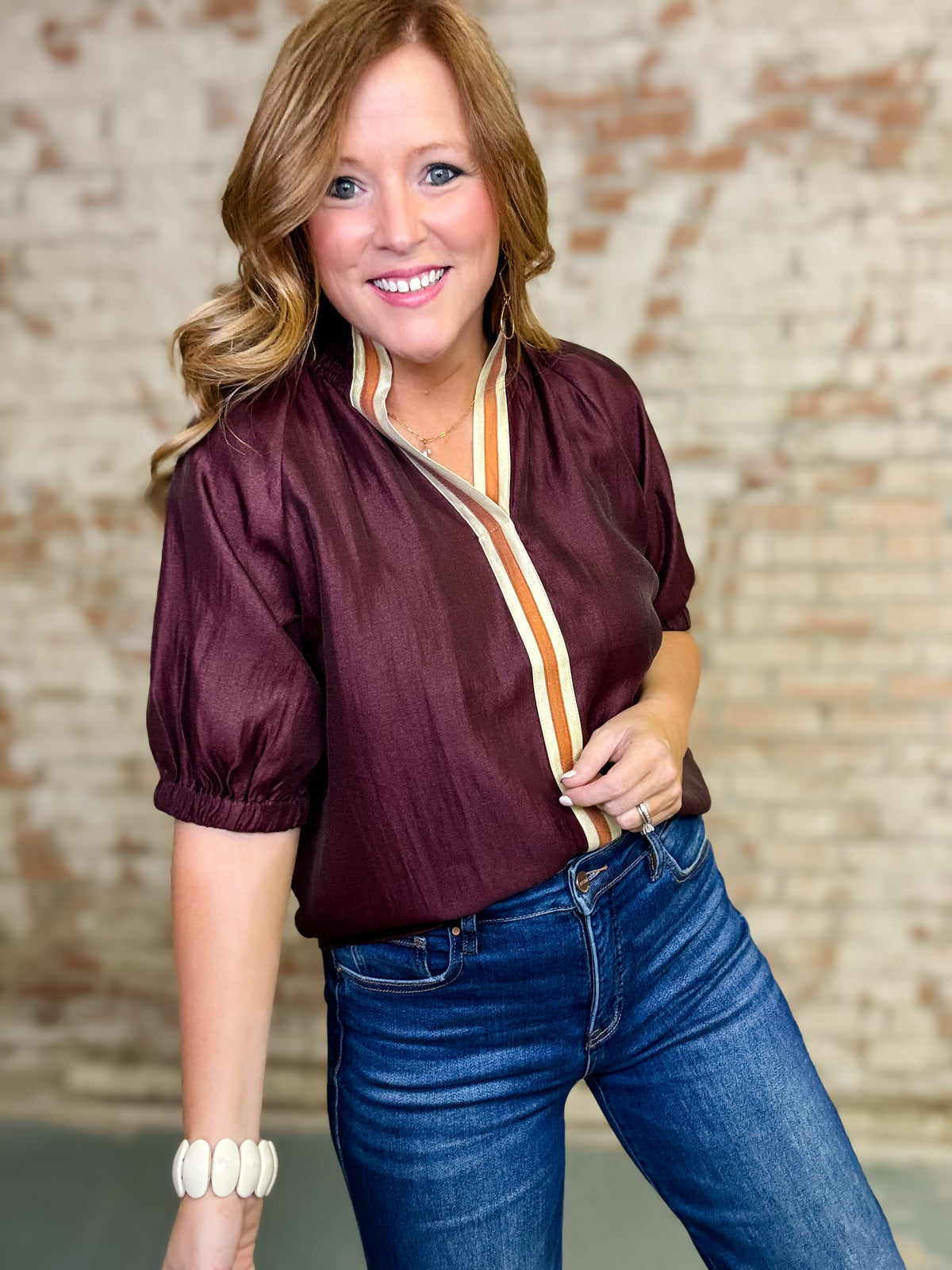 THML Brantley Shimmer Top