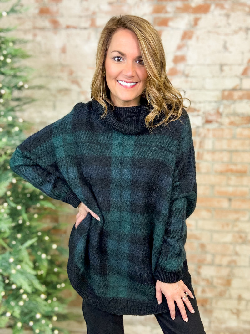 Carla Green Plaid Sweater