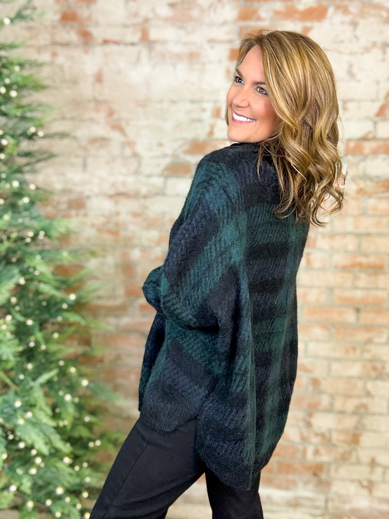 Carla Green Plaid Sweater