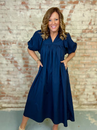 Lysandra Solid Midi Dress