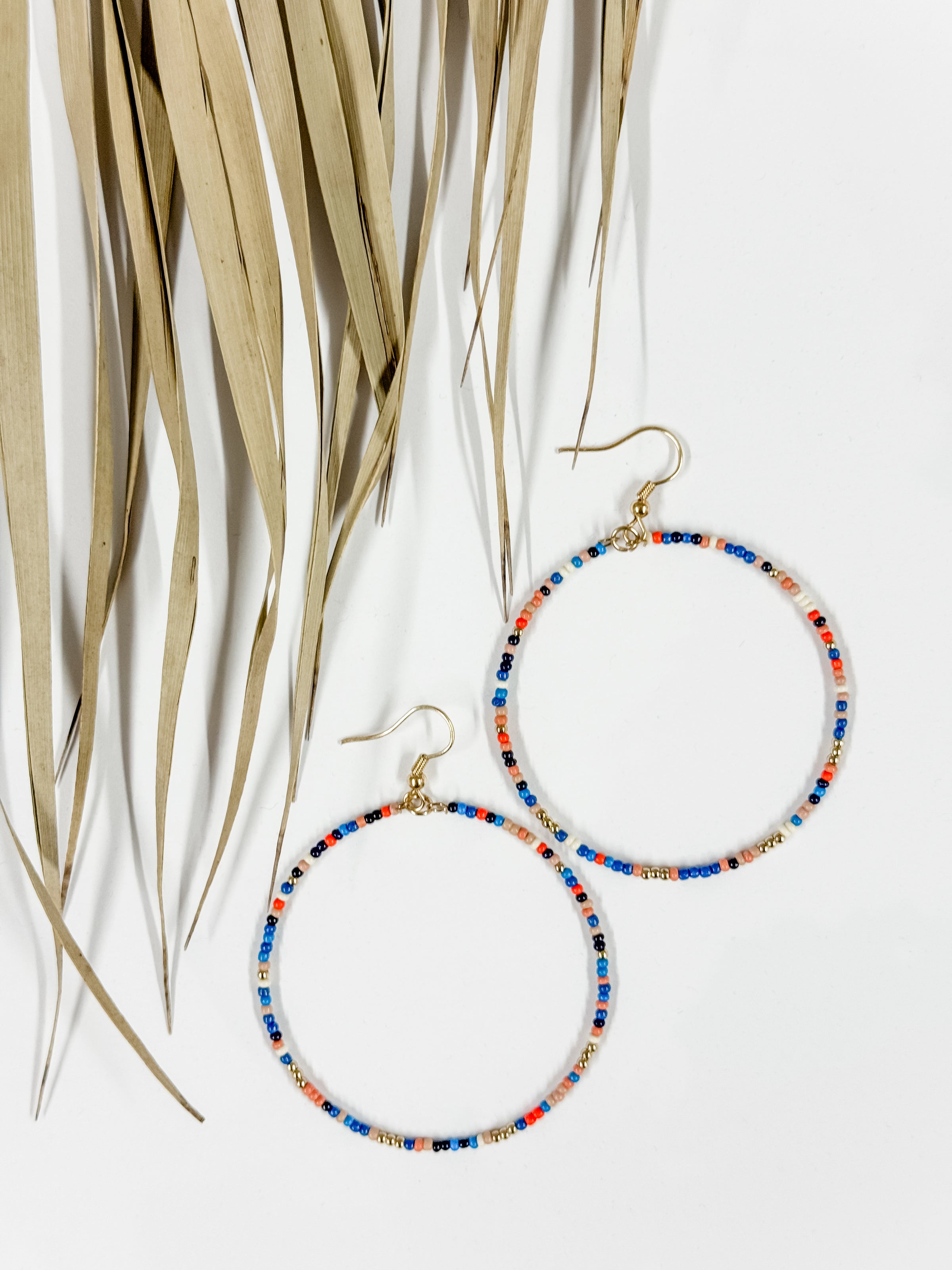 Pretty Pastel Bead Seed Hoop