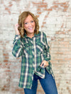 Percy Plaid Button Up Tunic Top