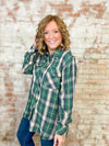 Percy Plaid Button Up Tunic Top