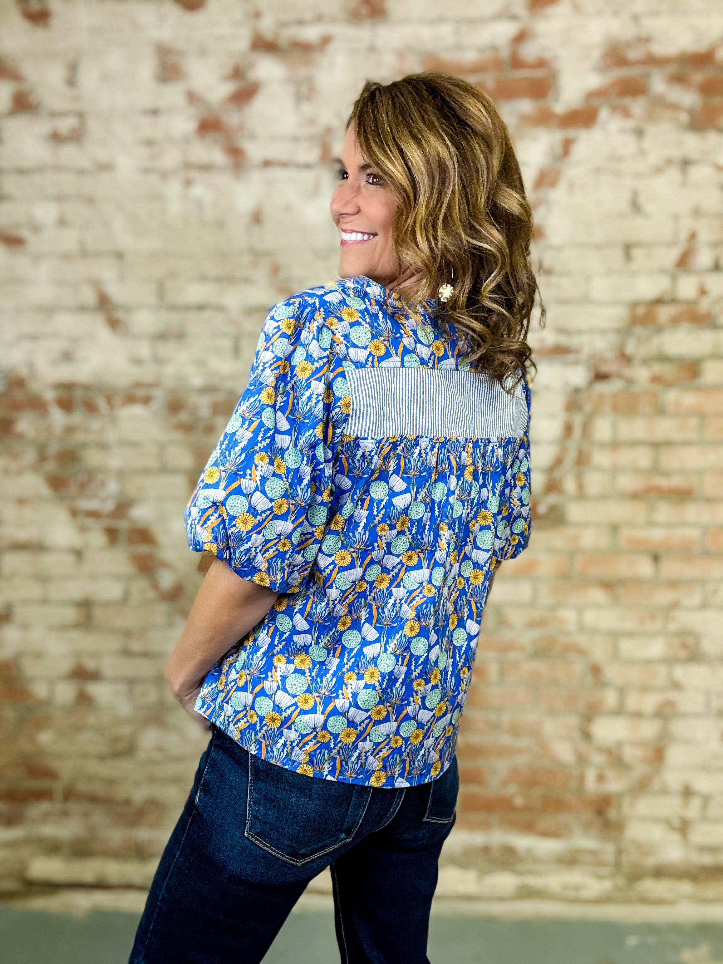 Ambrose Floral Stripe Top