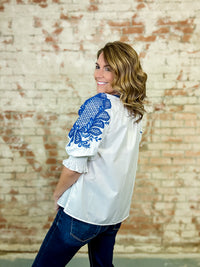 Jett Embroidered Top