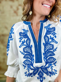 Jett Embroidered Top