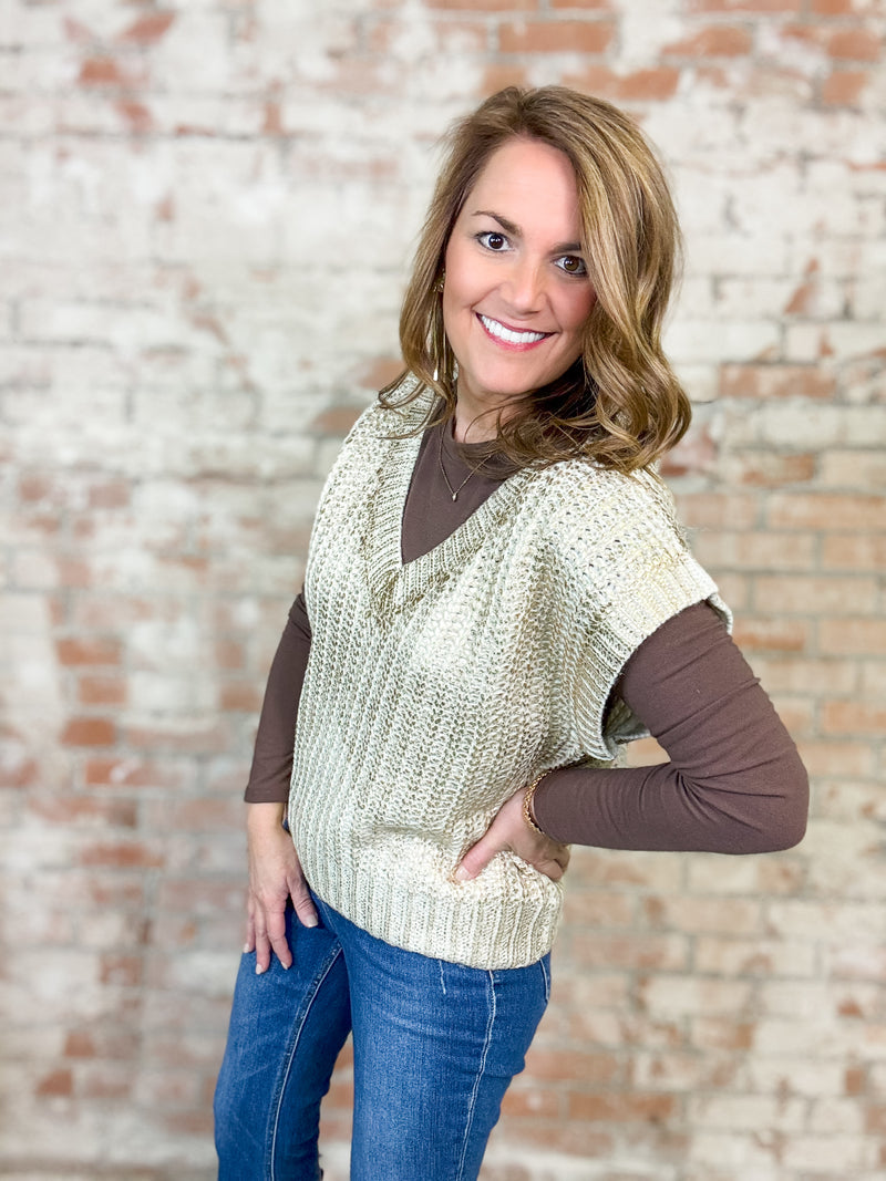 Gilded Sweater Vest Top