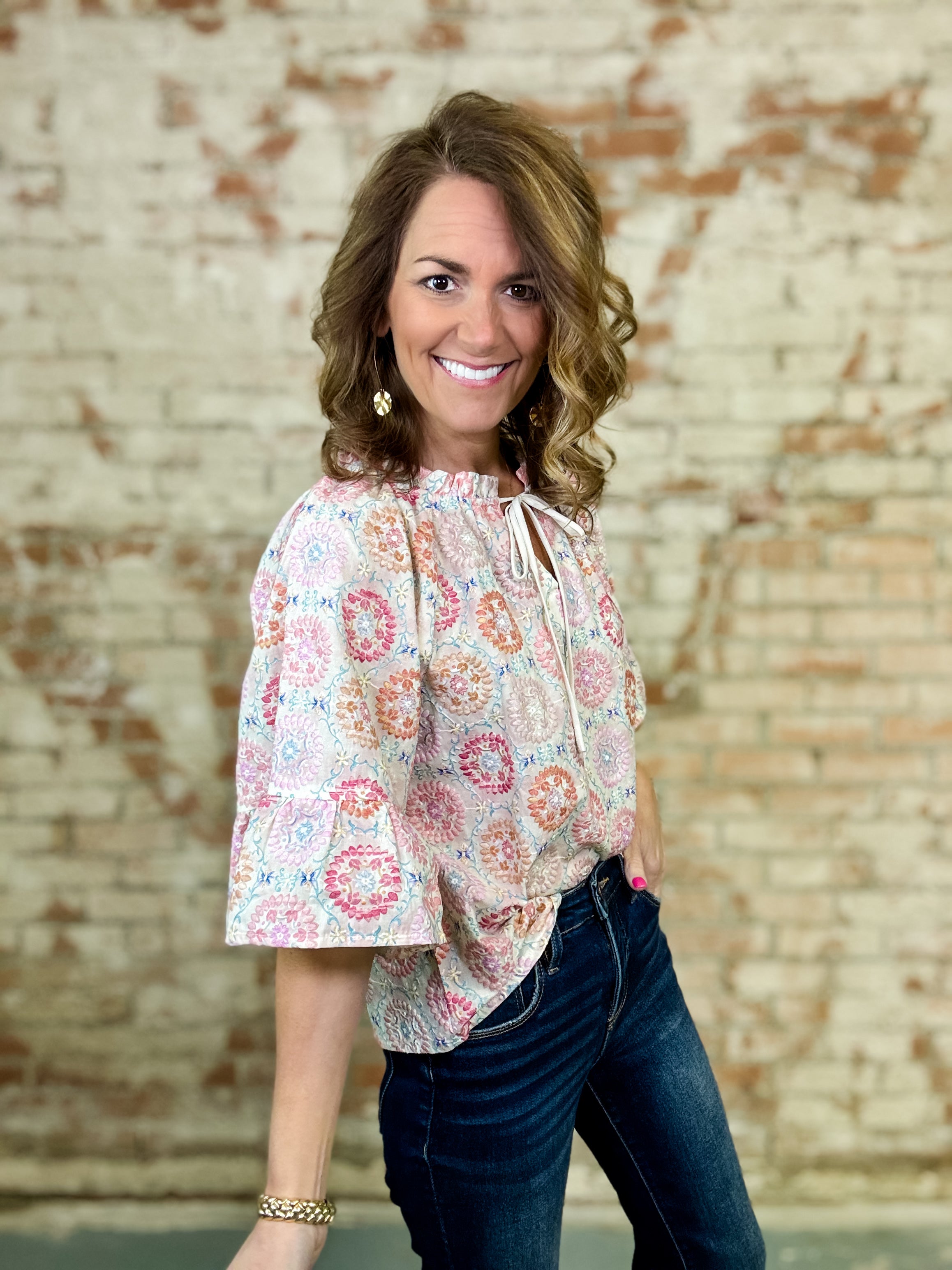 Lindie Embroidered Top