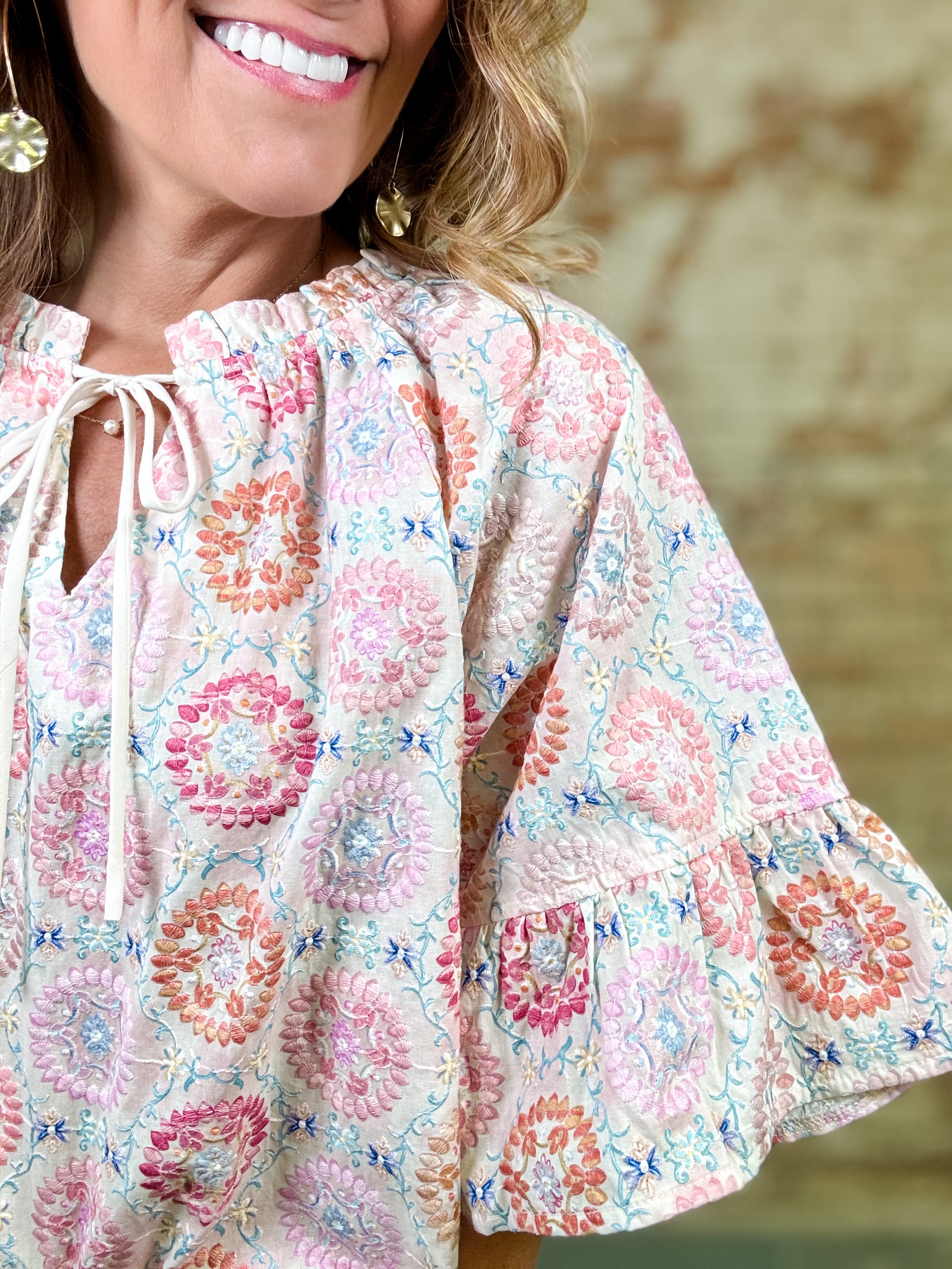 Lindie Embroidered Top