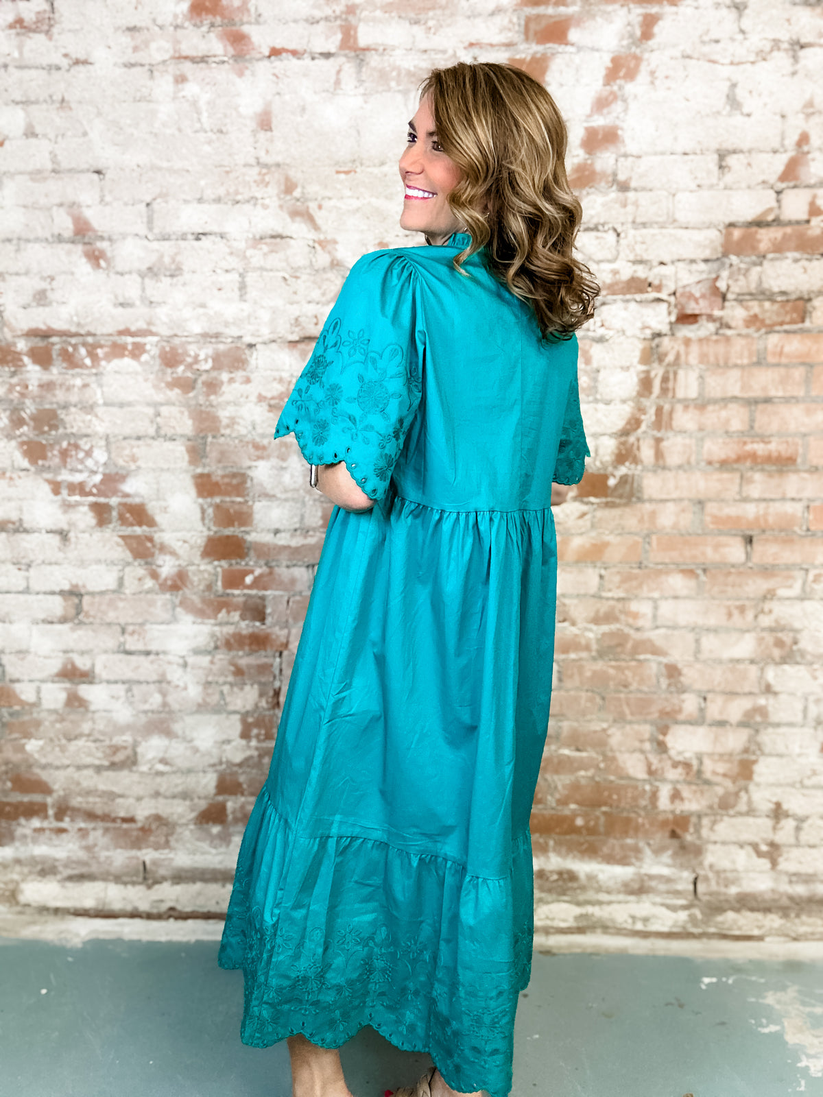 Tashia Eyelet Embroidered Dress