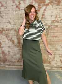 Cristina Stripe Top Dress
