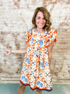 Margo Ruffle Sleeve Dress