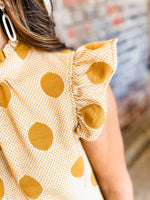 Polka Dot Tie Back Top