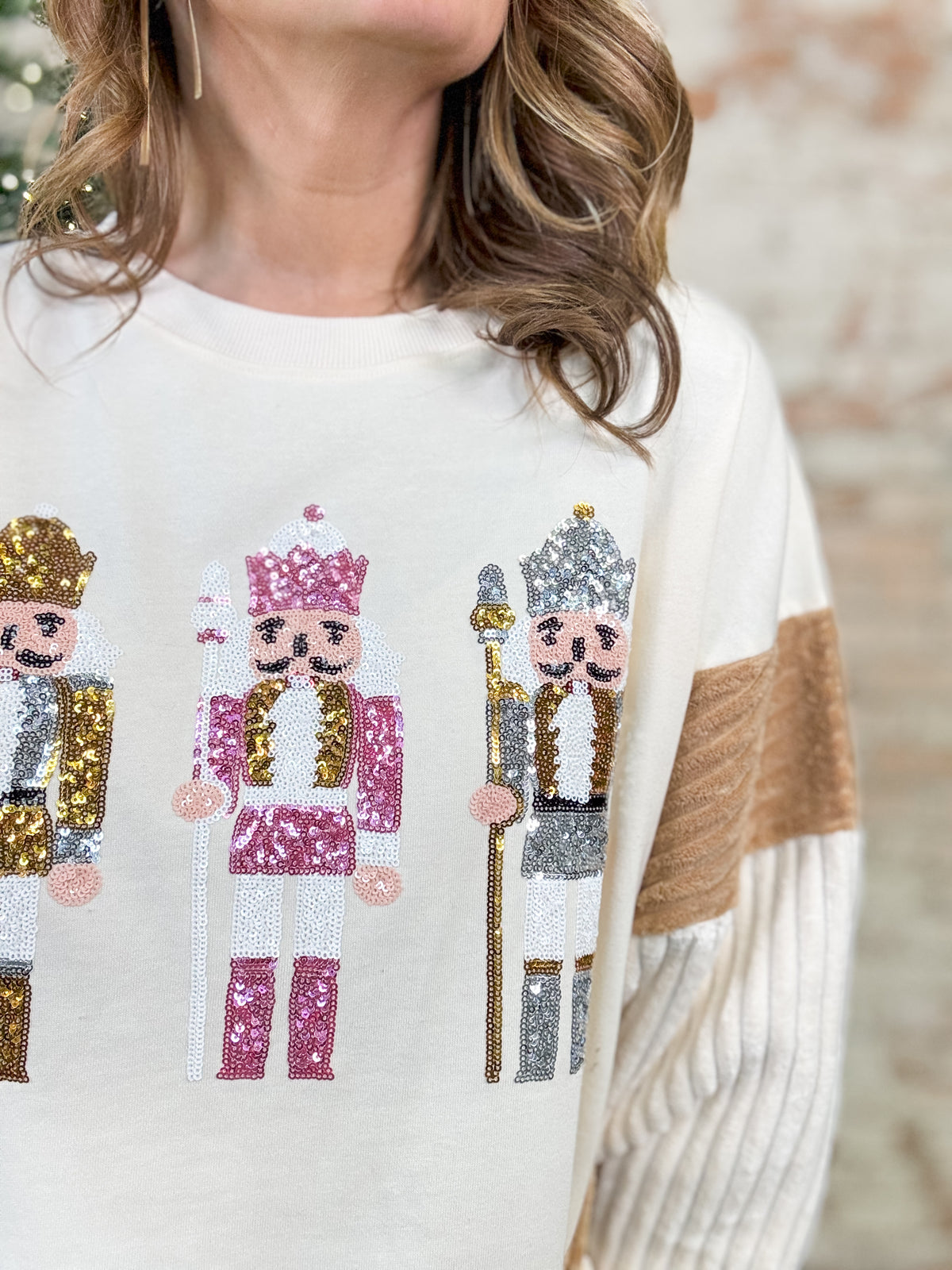 Blitzen Sequin Nutcracker Sweatshirt