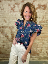 Berlin Floral Denim Top