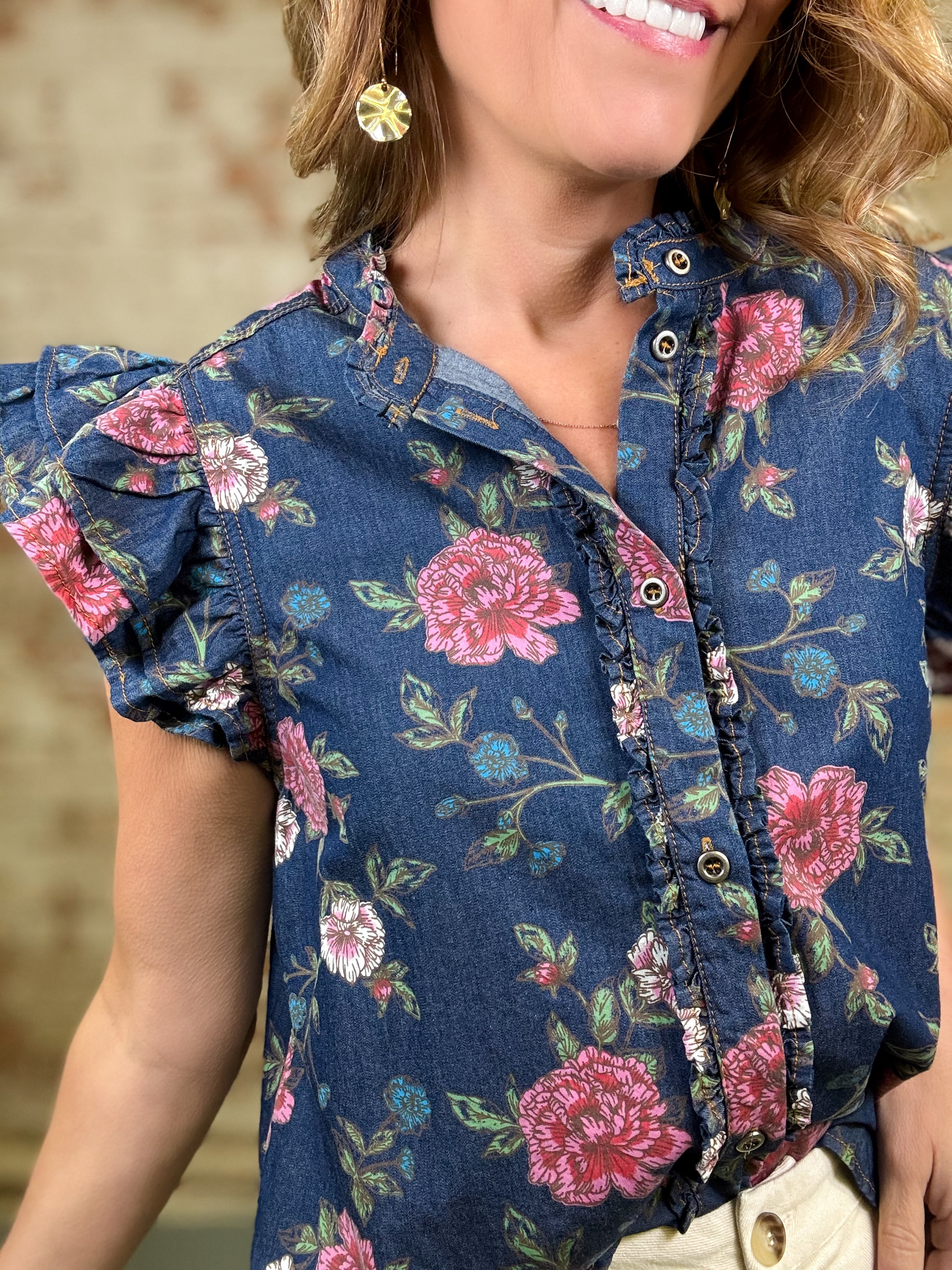 Berlin Floral Denim Top