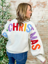 Ho Ho Ho + Merry Christmas Chunky Knit Sweater