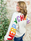 Ho Ho Ho + Merry Christmas Chunky Knit Sweater