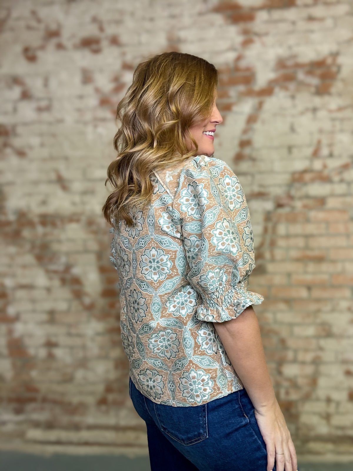Verna Jacquard Top