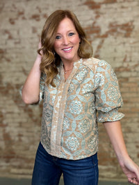 Verna Jacquard Top