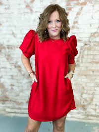 Kimbrell Red Textured Dress