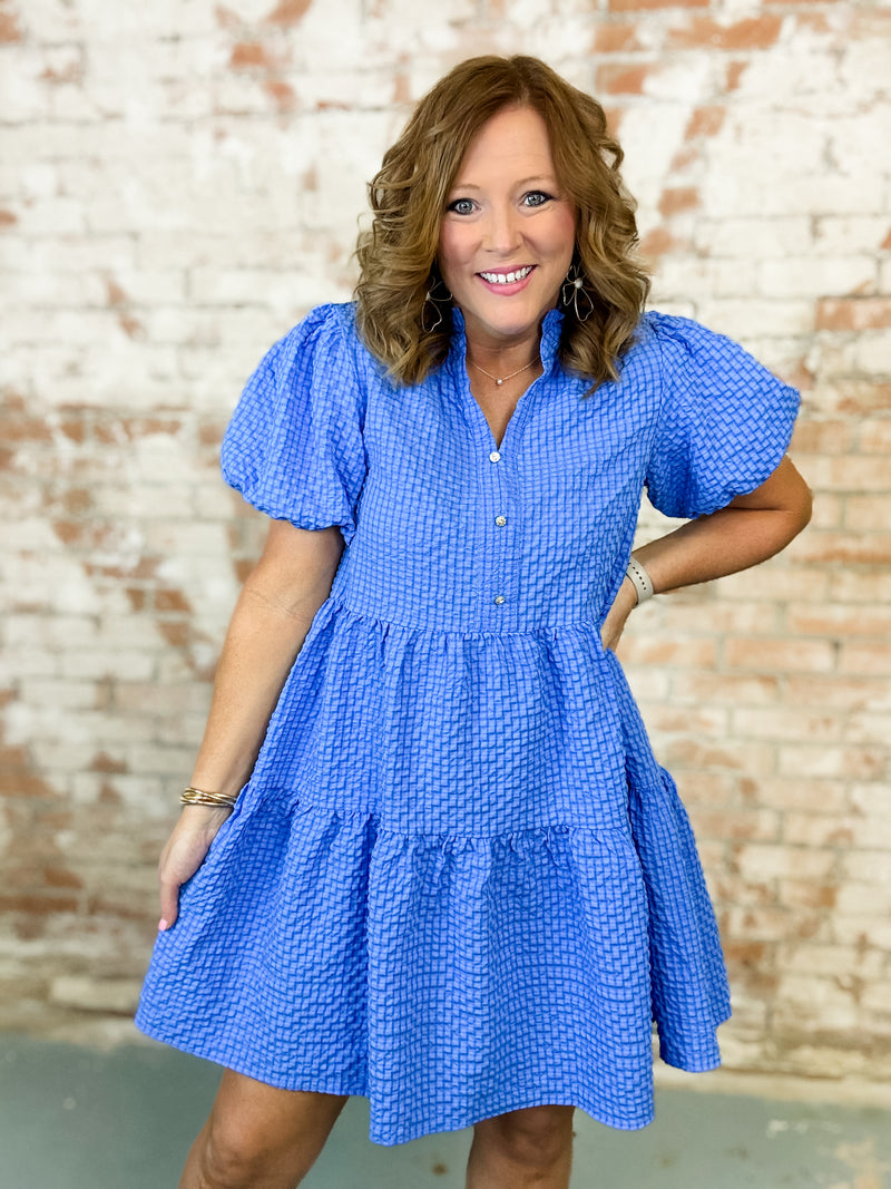 Suzie Blue Seersucker Dress