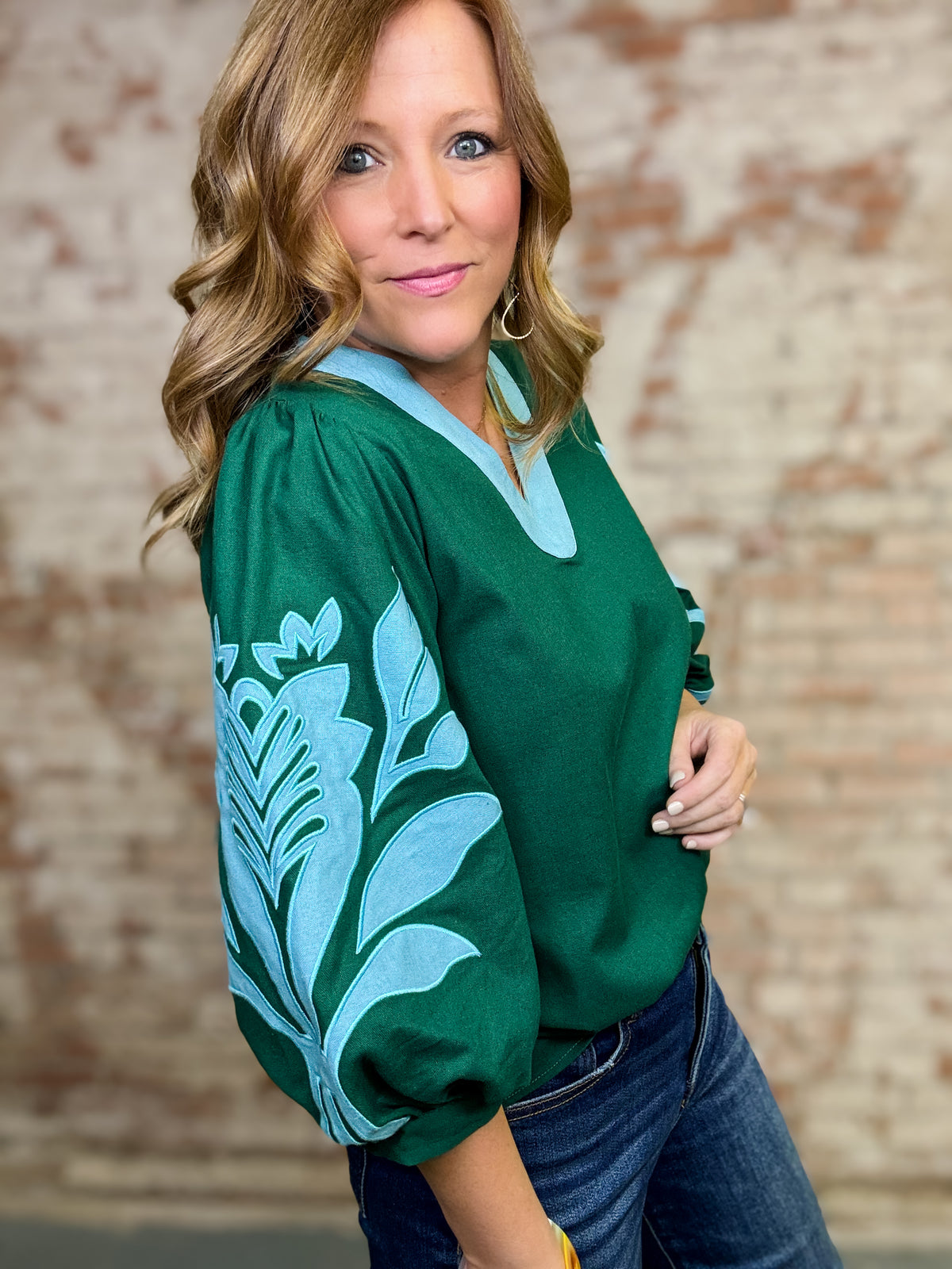 Flora Applique Top
