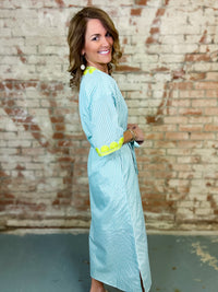 Denzel  Embroidery Accent Dress