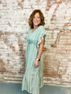 Kacee Embroidered Boho Ruffle Dress