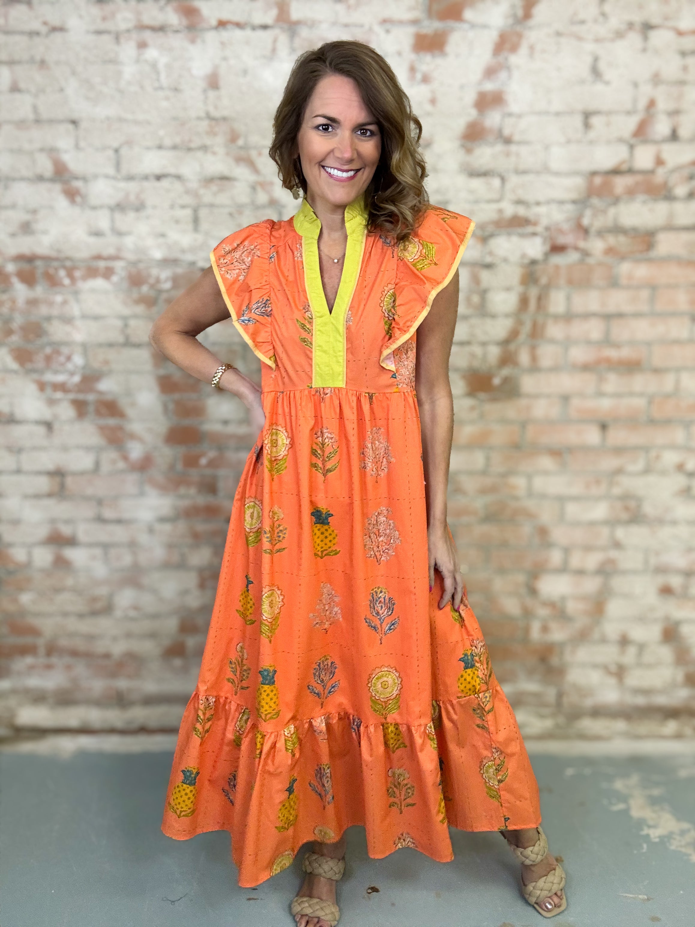 Katy Ruffle Sleeve Dress