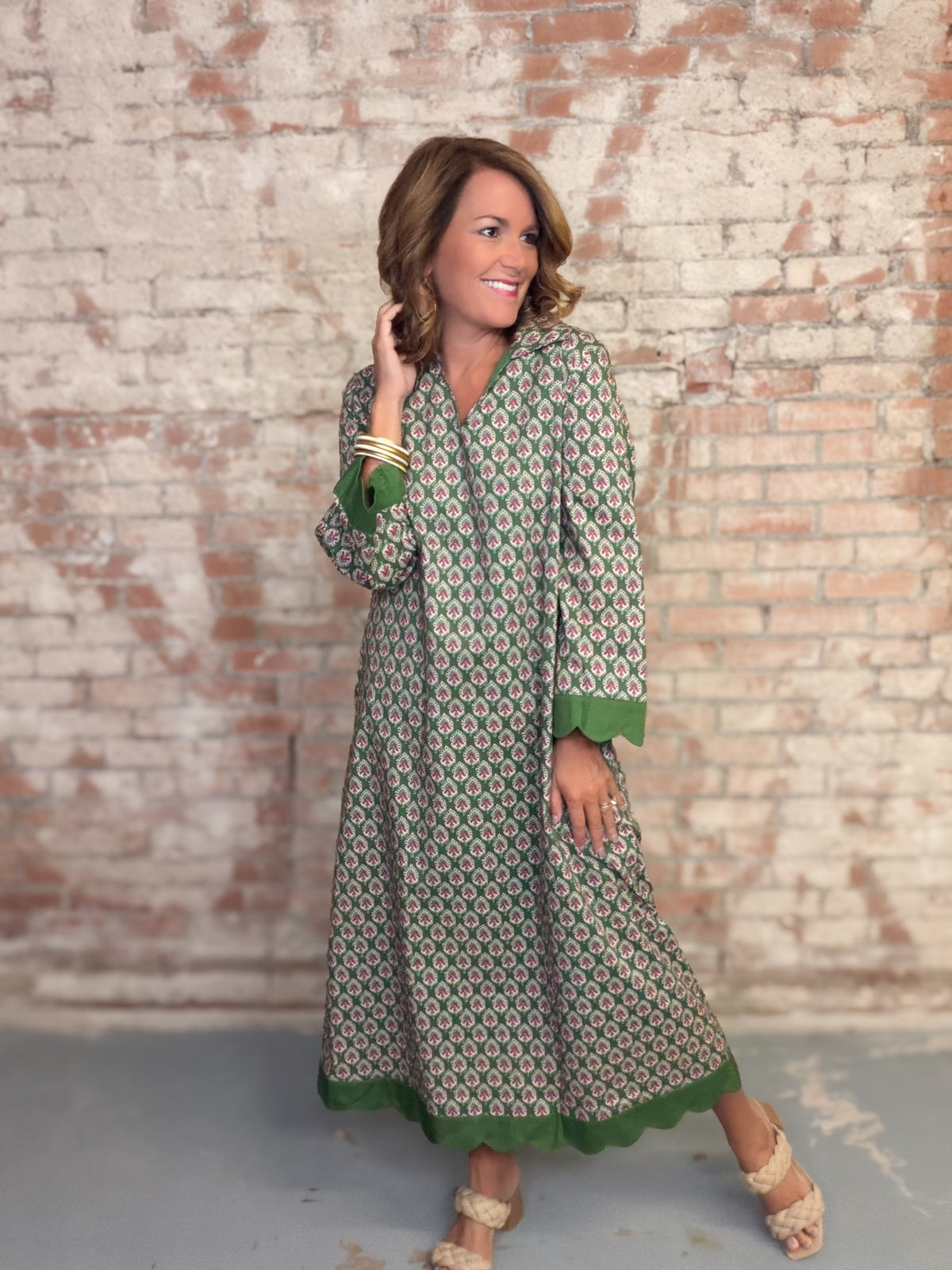 Betsy Geo Print Midi Dress