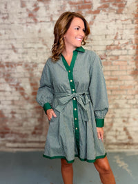 Ramsee Stripe Button Down Dress